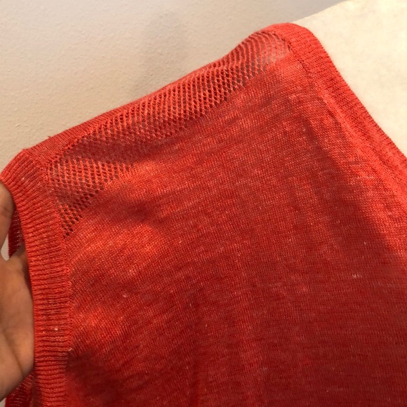 Zadig & Voltaire coral woven top with mesh detail - Picture 4 of 8